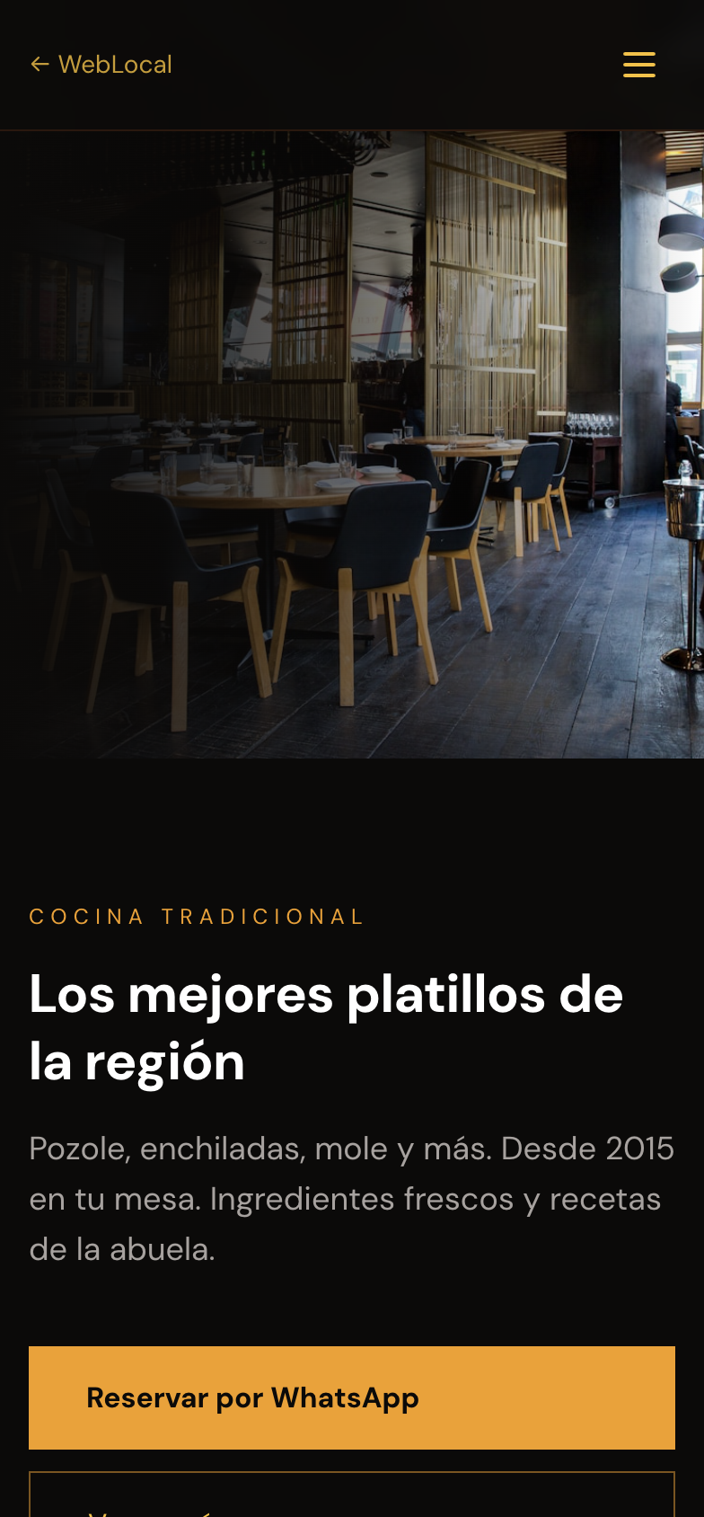 Demo: Restaurante El Sabor